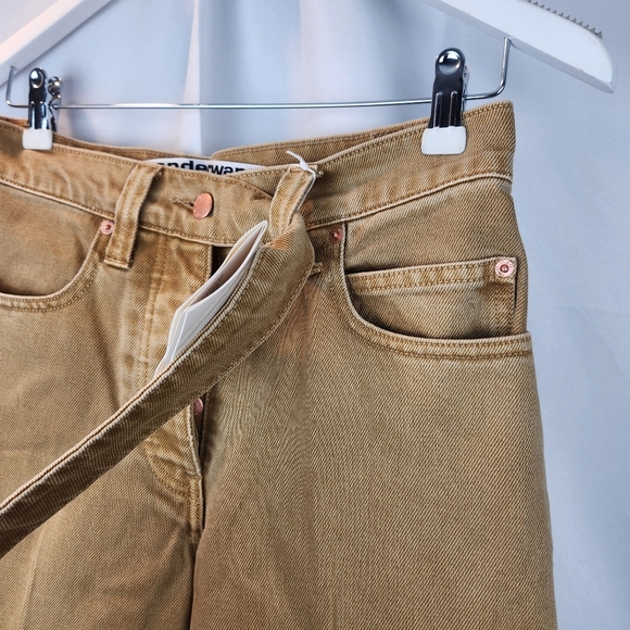 Alexander Wang Brown Belted Raver Jeans size 24 BNWT - Picture 6 of 13